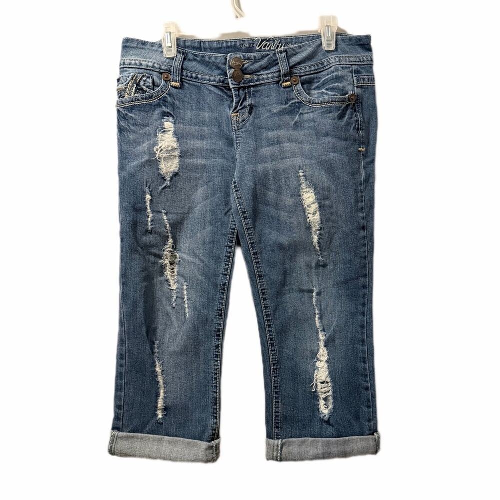 Vanity distressed Capri denim size 29 y2k